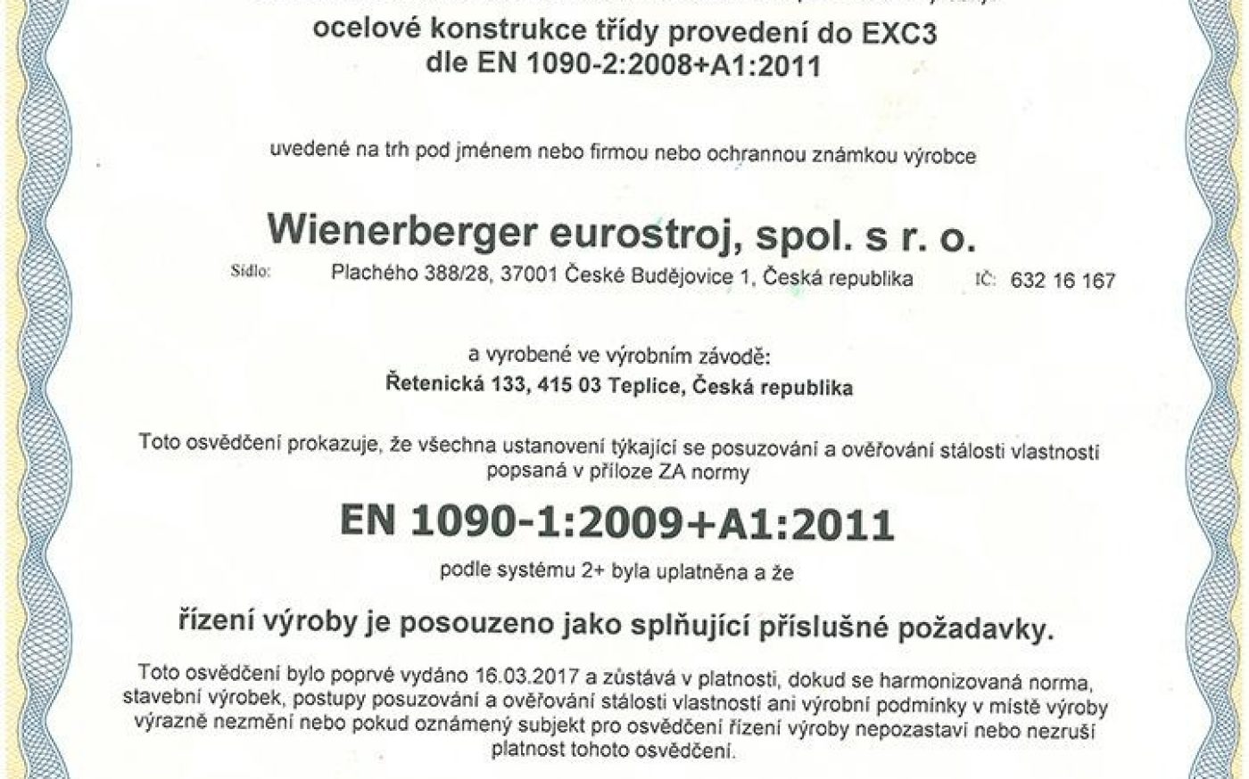 Certifikace | Eurostroj